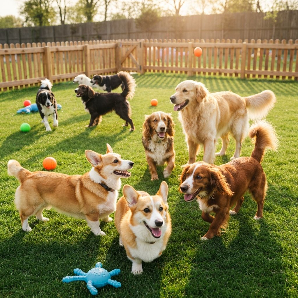 Dogs playing at daycare